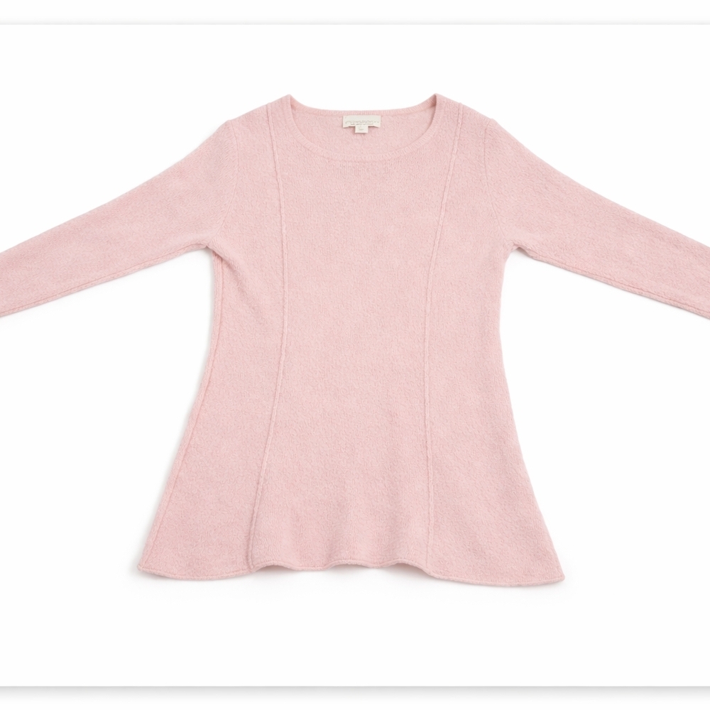 Cynthia Rowley Women’s Cashmere 2 Ply Light Pink 7/8 Sleeve Sweater Sz L